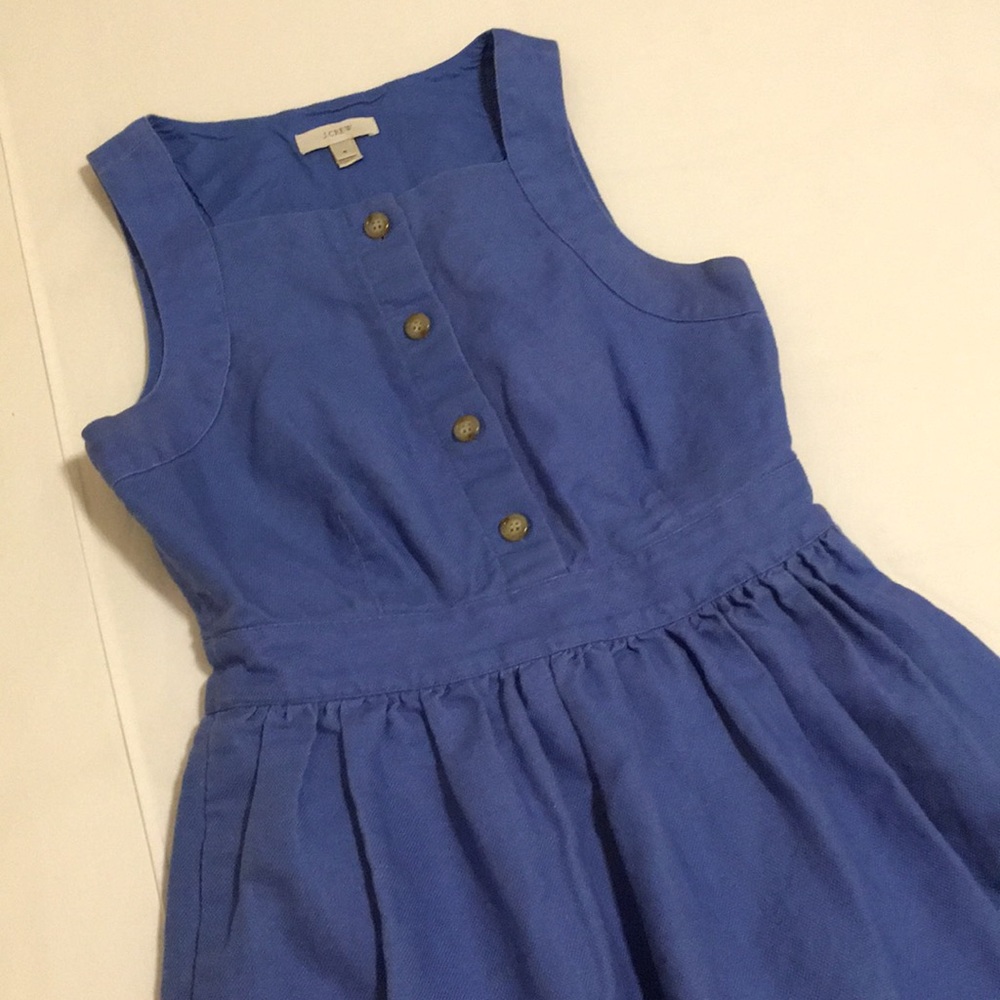 J.Crew Fit and Flare Button Front Dress
